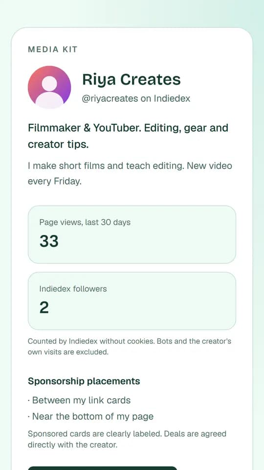 A creator media kit